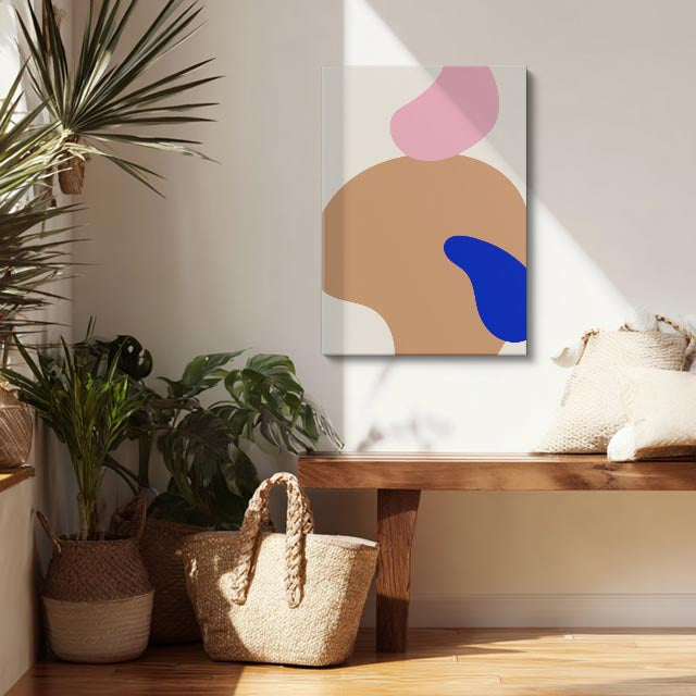 Cuadro canvas Fluidos Organicos Marron y Azul - Contemporaneos Abstractos - Vista Lifestyle