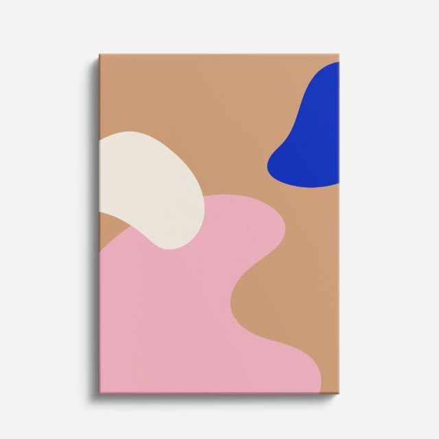 Cuadro canvas Formas Biomorphicas Rosa y Beige - Contemporaneos Abstractos - Vista Frente