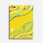 Cuadro canvas Lineas Fluidas Amarillo Vibrante - Contemporaneos Abstractos - Vista Frente