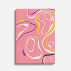 Cuadro canvas Ondas Rosas y Amarillas Dinamicas - Contemporaneos Abstractos - Vista Frente