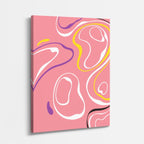 Cuadro canvas Ondas Rosas y Amarillas Dinamicas - Contemporaneos Abstractos - Vista Perspectiva