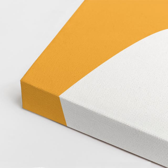 Cuadro canvas Formas Amarillas Linea Circular - Contemporaneos Abstractos - Vista CloseUp