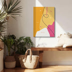 Cuadro canvas Formas Amarillas Linea Circular - Contemporaneos Abstractos - Vista Lifestyle