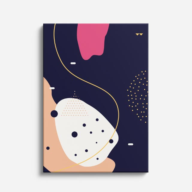 Cuadro canvas Abstracto Nocturno Puntos Dorados - Contemporaneos Abstractos - Vista Frente