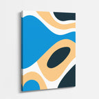 Cuadro canvas Manchas Organicas Azul y Beige - Contemporaneos Abstractos - Vista Perspectiva