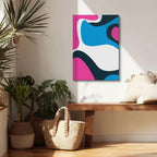 Cuadro canvas Fluidos Fucsia y Azul Marino - Contemporaneos Abstractos - Vista Lifestyle