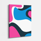Cuadro canvas Fluidos Fucsia y Azul Marino - Contemporaneos Abstractos - Vista Perspectiva
