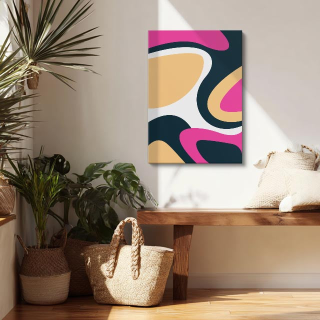 Cuadro canvas Formas Beige y Verde Oscuro - Contemporaneos Abstractos - Vista Lifestyle