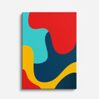 Cuadro canvas Manchas Rojas y Azules Vibrantes - Contemporaneos Abstractos - Vista Frente