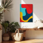 Cuadro canvas Manchas Rojas y Azules Vibrantes - Contemporaneos Abstractos - Vista Lifestyle