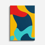 Cuadro canvas Bloques Rojos Azul Marino - Contemporaneos Abstractos - Vista Frente
