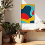 Cuadro canvas Fluidos Turquesa y Amarillo Oscuro - Contemporaneos Abstractos - Vista Lifestyle