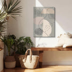 Cuadro canvas Circulos Grises Trazos Suaves - Contemporaneos Abstractos - Vista Lifestyle
