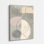 Cuadro canvas Circulos Grises Trazos Suaves - Contemporaneos Abstractos - Vista Perspectiva