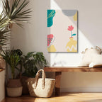 Cuadro canvas Formas Flor Amarilla Pastel - Contemporaneos Abstractos - Vista Lifestyle