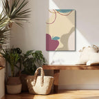 Cuadro canvas Siluetas Beige y Mostaza Organicas - Contemporaneos Abstractos - Vista Lifestyle
