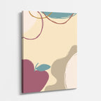 Cuadro canvas Siluetas Beige y Mostaza Organicas - Contemporaneos Abstractos - Vista Perspectiva