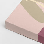 Cuadro canvas Manchas Rosa y Oliva Fluidas - Contemporaneos Abstractos - Vista CloseUp
