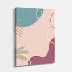 Cuadro canvas Manchas Rosa y Oliva Fluidas - Contemporaneos Abstractos - Vista Perspectiva
