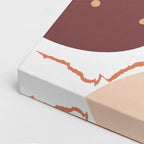 Cuadro canvas Manchas Terracota Mostaza Lineas - Contemporaneos Abstractos - Vista CloseUp