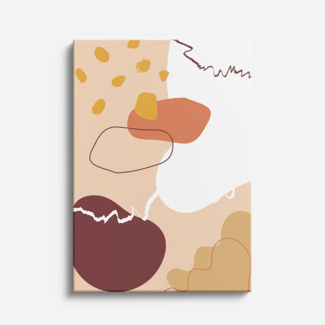 Cuadro canvas Formas Marron y Beige Minimalistas - Contemporaneos Abstractos - Vista Frente