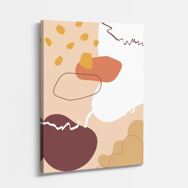 Cuadro canvas Formas Marron y Beige Minimalistas - Contemporaneos Abstractos - Vista Perspectiva