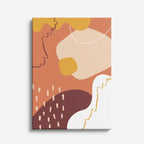 Cuadro canvas Siluetas Terracota y Mostaza Calidas - Contemporaneos Abstractos - Vista Frente