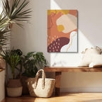 Cuadro canvas Siluetas Terracota y Mostaza Calidas - Contemporaneos Abstractos - Vista Lifestyle