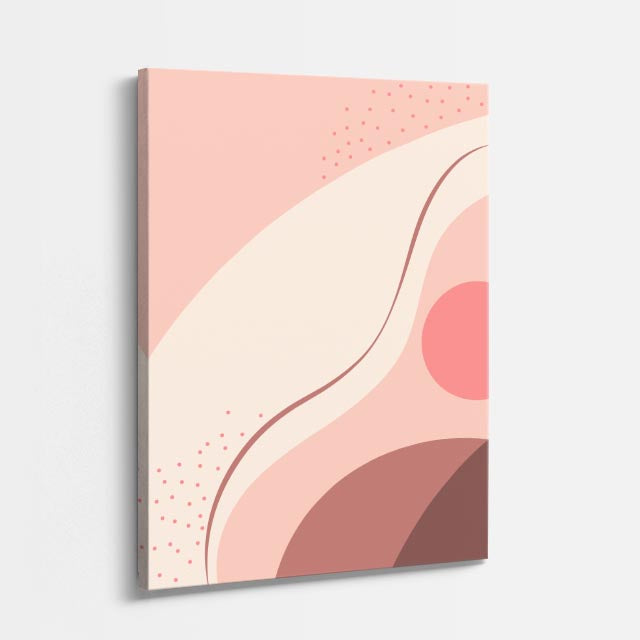 Cuadro canvas Siluetas Rosa Suave y Botanicas - Contemporaneos Abstractos - Vista Perspectiva