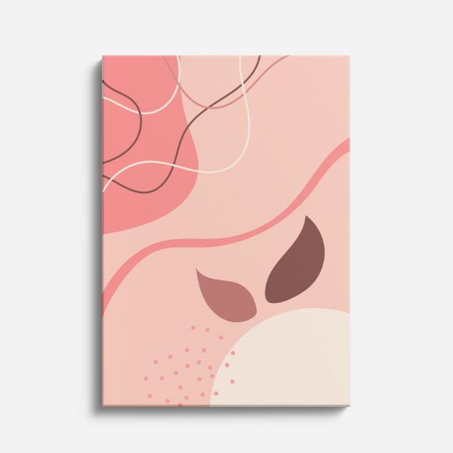Cuadro canvas Fluidos Rosa y Sombras Curvas - Contemporaneos Abstractos - Vista Frente
