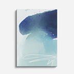 Cuadro canvas Acuarela Celeste Linea Blanca - Contemporaneos Abstractos - Vista Frente