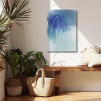 Cuadro canvas Acuarela Azul Lineas Curvas - Contemporaneos Abstractos - Vista Lifestyle