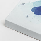 Cuadro canvas Acuarela Teal Trazos Azules - Contemporaneos Abstractos - Vista CloseUp