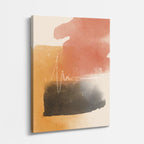 Cuadro canvas Acuarela Naranja y Gris Oscuro - Contemporaneos Abstractos - Vista Perspectiva