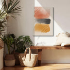 Cuadro canvas Acuarela Naranja y Negro Textura - Contemporaneos Abstractos - Vista Lifestyle