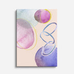 Cuadro canvas Acuarela Circulos Rosa y Lila - Contemporaneos Abstractos - Vista Frente