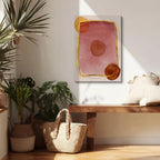 Cuadro canvas Acuarela Rosa Cuadro Marron - Contemporaneos Abstractos - Vista Lifestyle