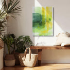 Cuadro canvas Acuarela Verde y Amarillo Salpicado - Contemporaneos Abstractos - Vista Lifestyle