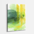Cuadro canvas Acuarela Verde y Amarillo Salpicado - Contemporaneos Abstractos - Vista Perspectiva