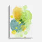 Cuadro canvas Acuarela Verde Azul Manchas - Contemporaneos Abstractos - Vista Frente