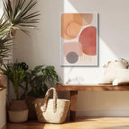 Cuadro canvas Acuarela Circulos Terracota Lineas - Contemporaneos Abstractos - Vista Lifestyle