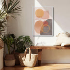 Cuadro canvas Acuarela Naranja y Teal Fluido - Contemporaneos Abstractos - Vista Lifestyle