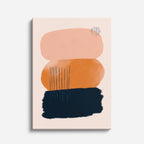Cuadro canvas Trazos Naranja y Negro Geometrico - Contemporaneos Abstractos - Vista Frente