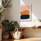 Cuadro canvas Trazos Naranja y Negro Geometrico - Contemporaneos Abstractos - Vista Lifestyle