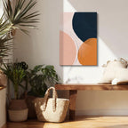 Cuadro canvas Formas Salmon y Naranja Suaves - Contemporaneos Abstractos - Vista Lifestyle