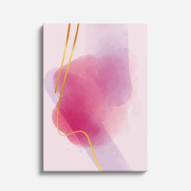Cuadro canvas Acuarela Rosa Suave Nube - Contemporaneos Abstractos - Vista Frente