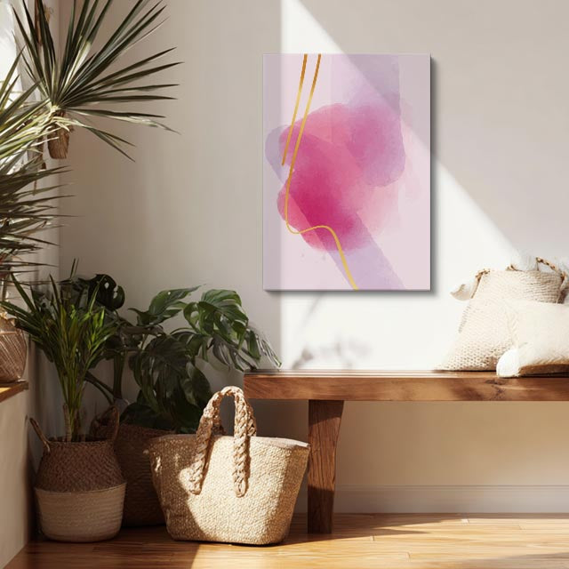 Cuadro canvas Acuarela Rosa Suave Nube - Contemporaneos Abstractos - Vista Lifestyle