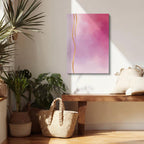 Cuadro canvas Acuarela Rosa Lineas Doradas - Contemporaneos Abstractos - Vista Lifestyle