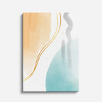 Cuadro canvas Formas Naranja y Teal Fluidas - Contemporaneos Abstractos - Vista Frente