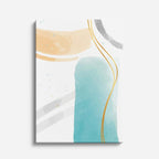 Cuadro canvas Lineas Teal y Gris Organicas - Contemporaneos Abstractos - Vista Frente